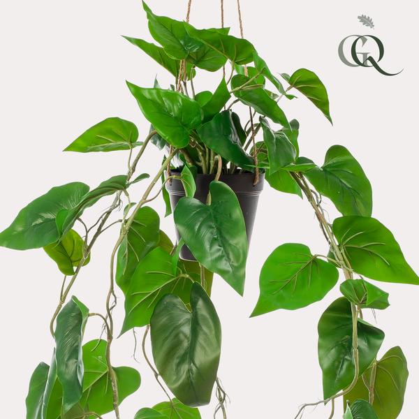 Kunstpflanze – Philodendron Hängepflanze – 80 cm