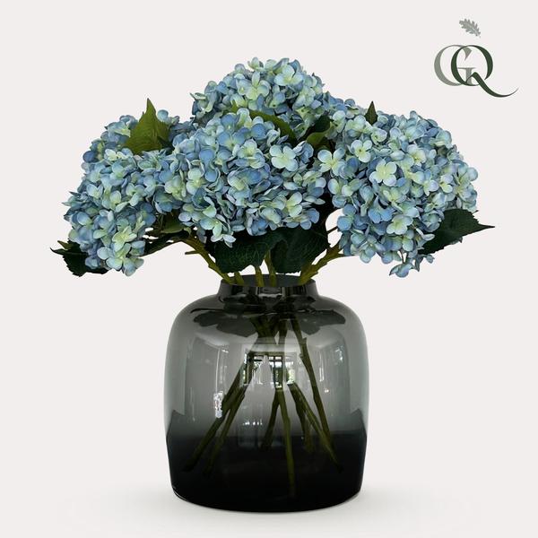 Kunstbloemen Solo – x 8 – 52 cm – Hydrangea Flower – Blue