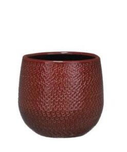 Pot Gabriel rond bordeaux D14