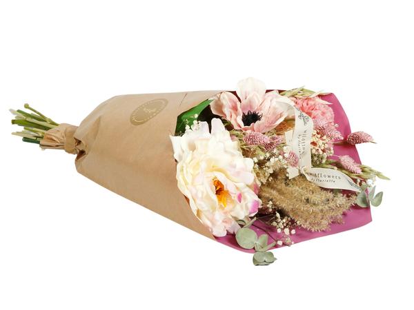 Getrocknete Blumen & Seide – Dried & Silk Peony Love – ↕55cm