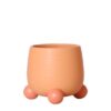 Kolibri Home | Rolling peach flowerpot – Pfirsichfarbener Keramiktopf – Ø9cm