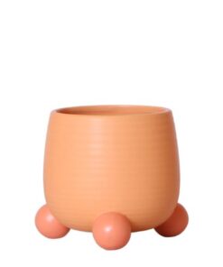 Kolibri Home | Rolling peach flowerpot – Pfirsichfarbener Keramiktopf – Ø9cm