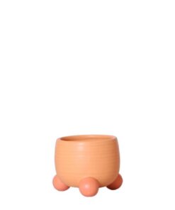 Kolibri Home | Rolling peach flowerpot – Pfirsichfarbener Keramiktopf – Ø6cm