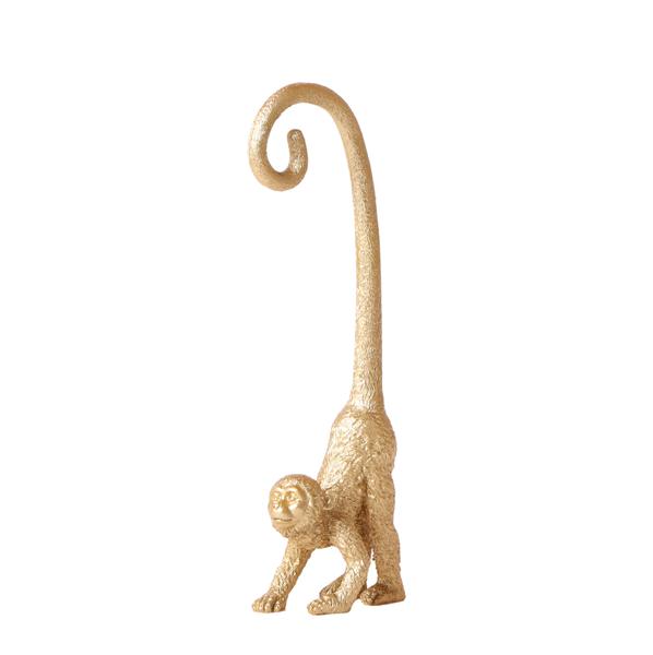 Kolibri Home | Ornament – Decoratie beeld Affe langer Schwanz – Gold