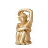 Kolibri Home | Ornament – Decoration sculpture Sitting Monkey – Gold