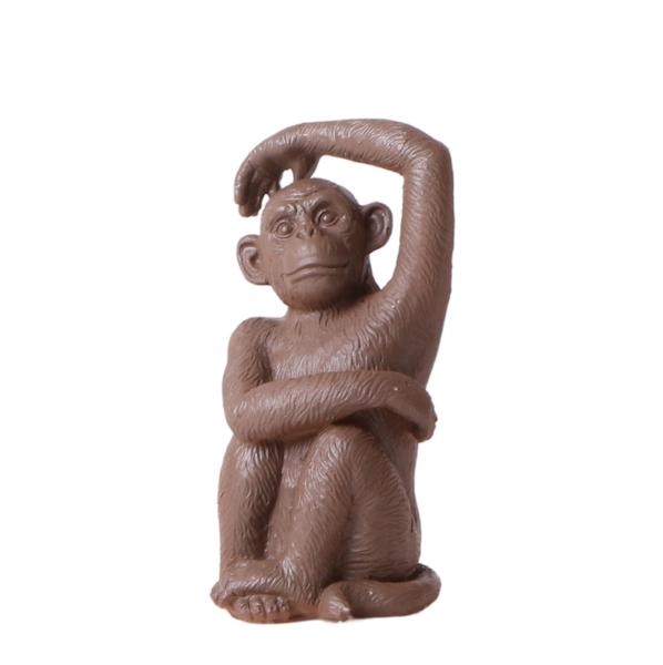 Kolibri Home | Ornament – Decoration sculpture Sitting Monkey – Brown