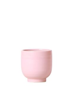 Kolibri Home | Glasierter Blumentopf – rosa Keramik Ziertopf mit Glanz – Ø6cm