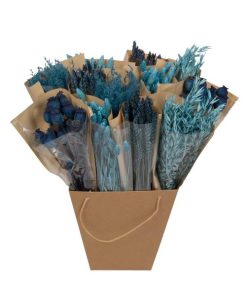 Getrocknete Blumen – Dried Mono Mix – Blau – ↕50 cm