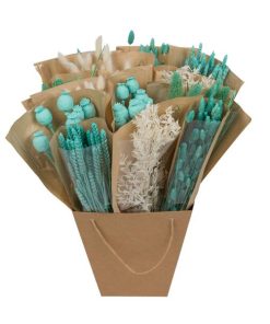 Getrocknete Blumen – Dried Mono Mix – Aqua Weiß – ↕ 50 cm