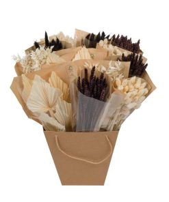 Getrocknete Blumen – Dried Mono Mix – Black & White (Schwarz & Weiß) – ↕50 cm