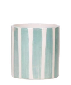 Kolibri Home | Painted stripe – Turquoise – Ø9cm