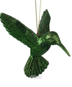 XMASS BALL – Green Hummingbird Glitter