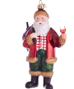 XMASS BALL – Glass Wine Santa Christmas