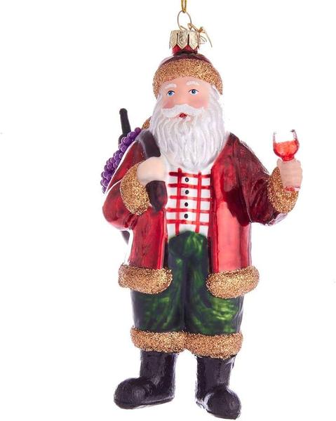 XMASS BALL – Glass Wine Santa Christmas