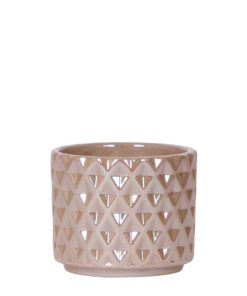 Kolibri Home | Diamond Pearl Dekotopf – Sand – Ø6 cm