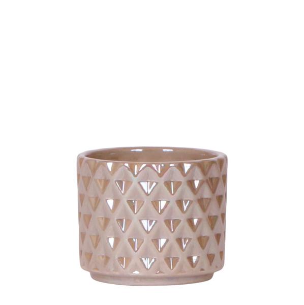 Kolibri Home | Diamond Pearl Dekotopf – Sand – Ø6 cm