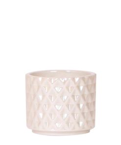 Kolibri Home | Diamond Pearl Dekotopf – Travertine – Ø6 cm