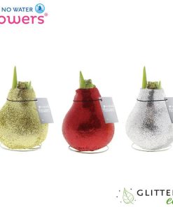 No Water Flowers Glitterz Goud / Rood / Zilver – 3 Stücke – Ø7 cm – ↕15 cm