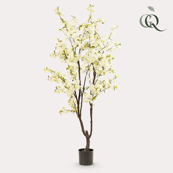 Kunstplant – Prunus – Kersenbloesem – Wit – 210cm